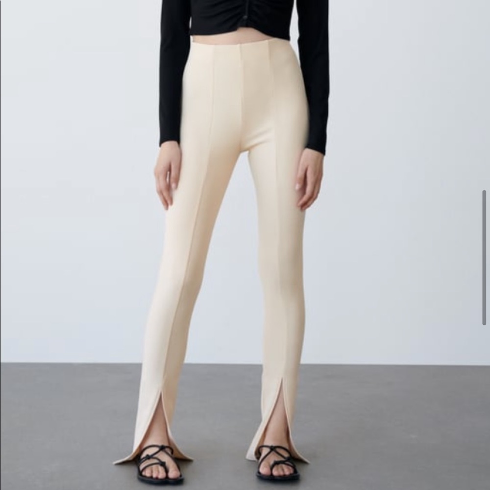 Zara High Rise Slit Leggings